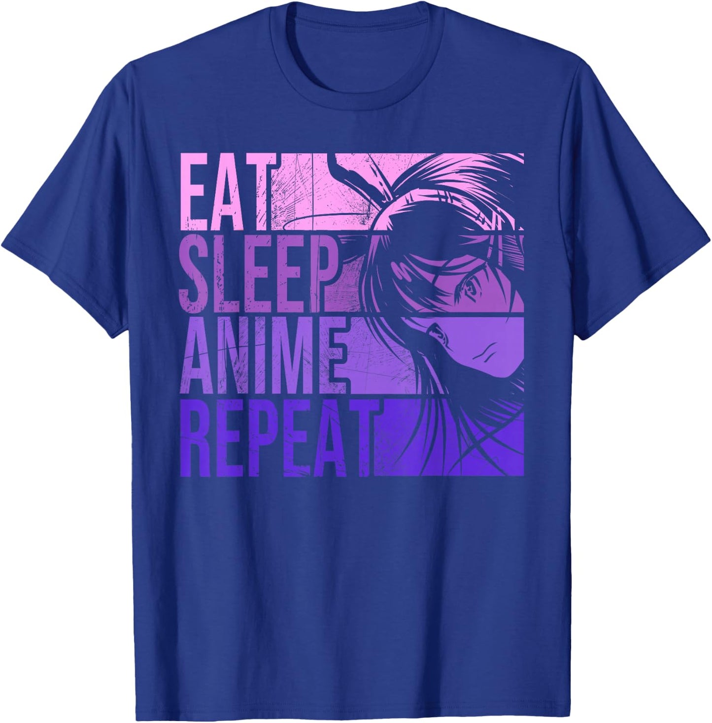 Eat Sleep Anime Repeat - Anime Lovers Gifts Idea Girls T-Shirt - T-Shirt | Royal