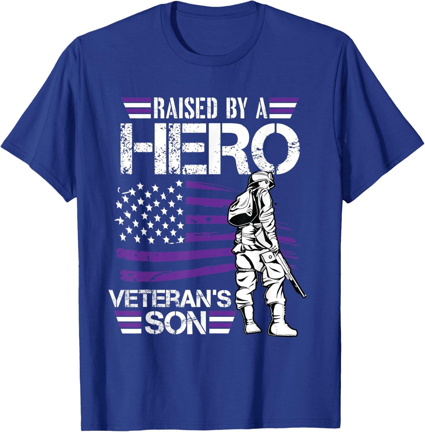 Veteran Son Month Of The Military Child Army Soldier Kids T-Shirt - T-Shirt | Royal
