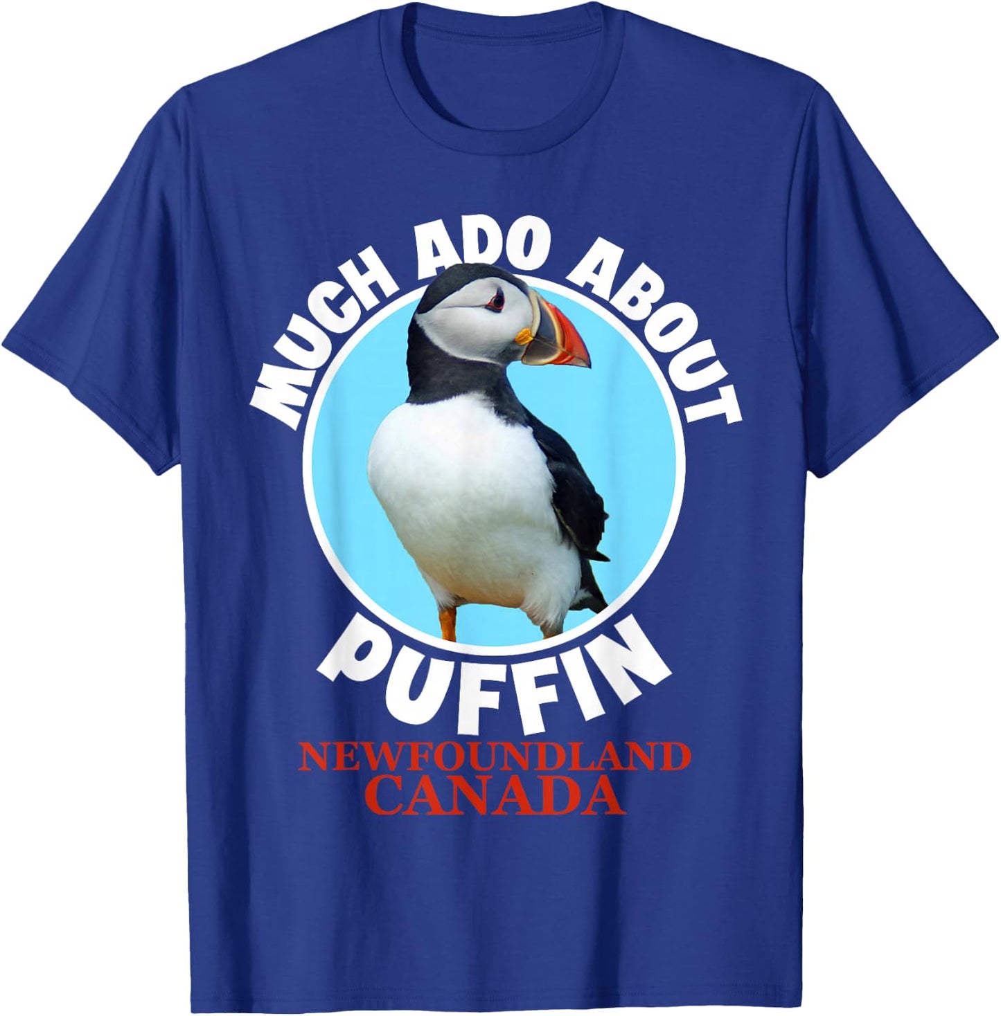 Newfoundland Canada Souvenir Men Funny Puffin T-Shirt - T-Shirt | Royal