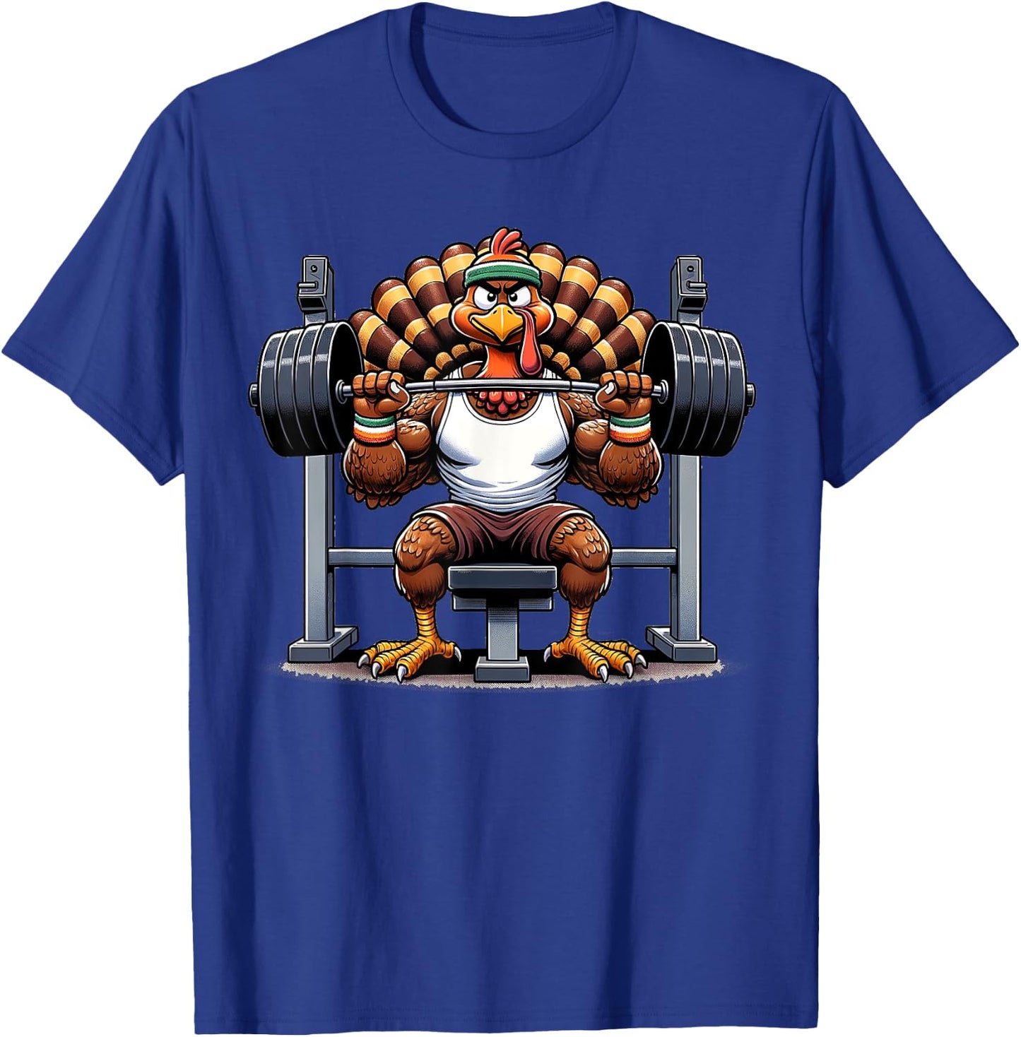 Turkey Weightlifting Thanksgiving Gym for FunnyWorkout Wear T-Shirt - T-Shirt | Royal