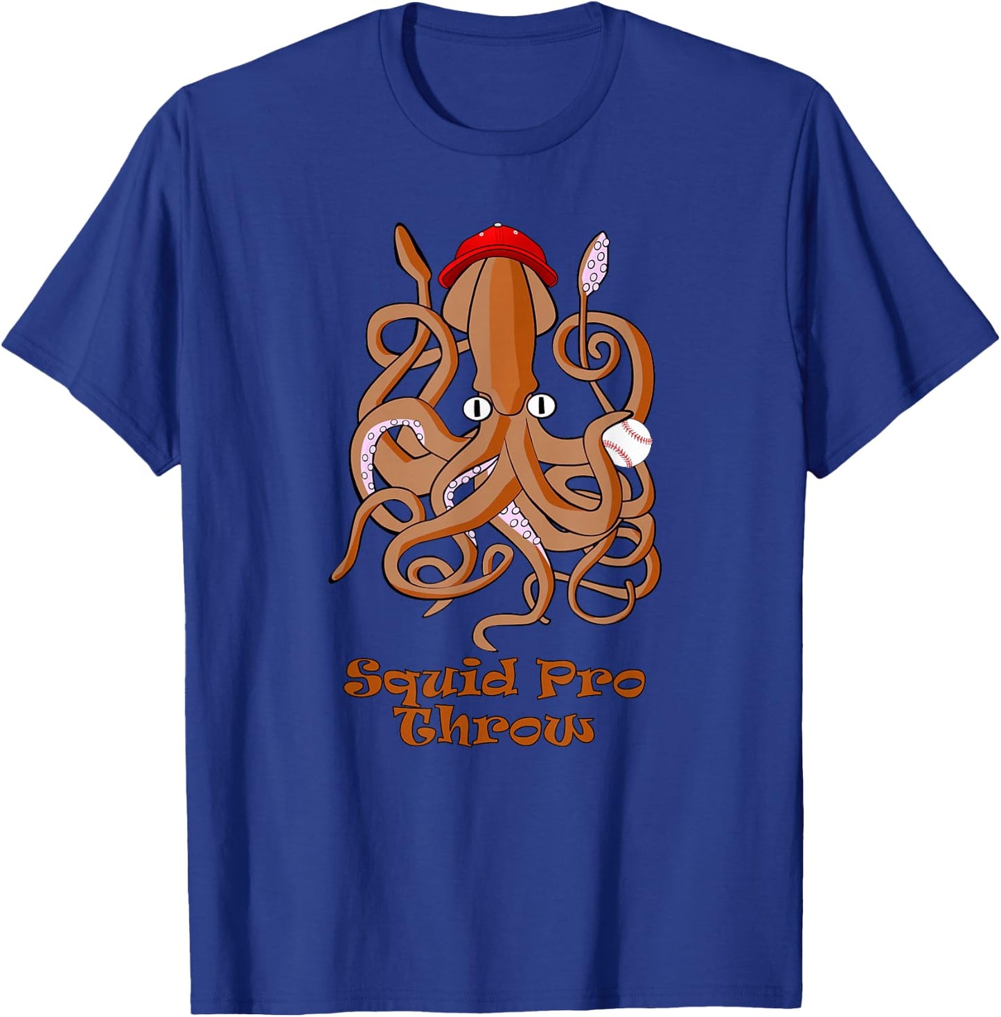 Funny Quid Pro Quo Pun Squid Pro Throw T-Shirt - T-Shirt | Royal