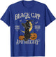 Retro Scary Halloween Costume Black Cat Salem Apothecary T-Shirt - T-Shirt | Royal