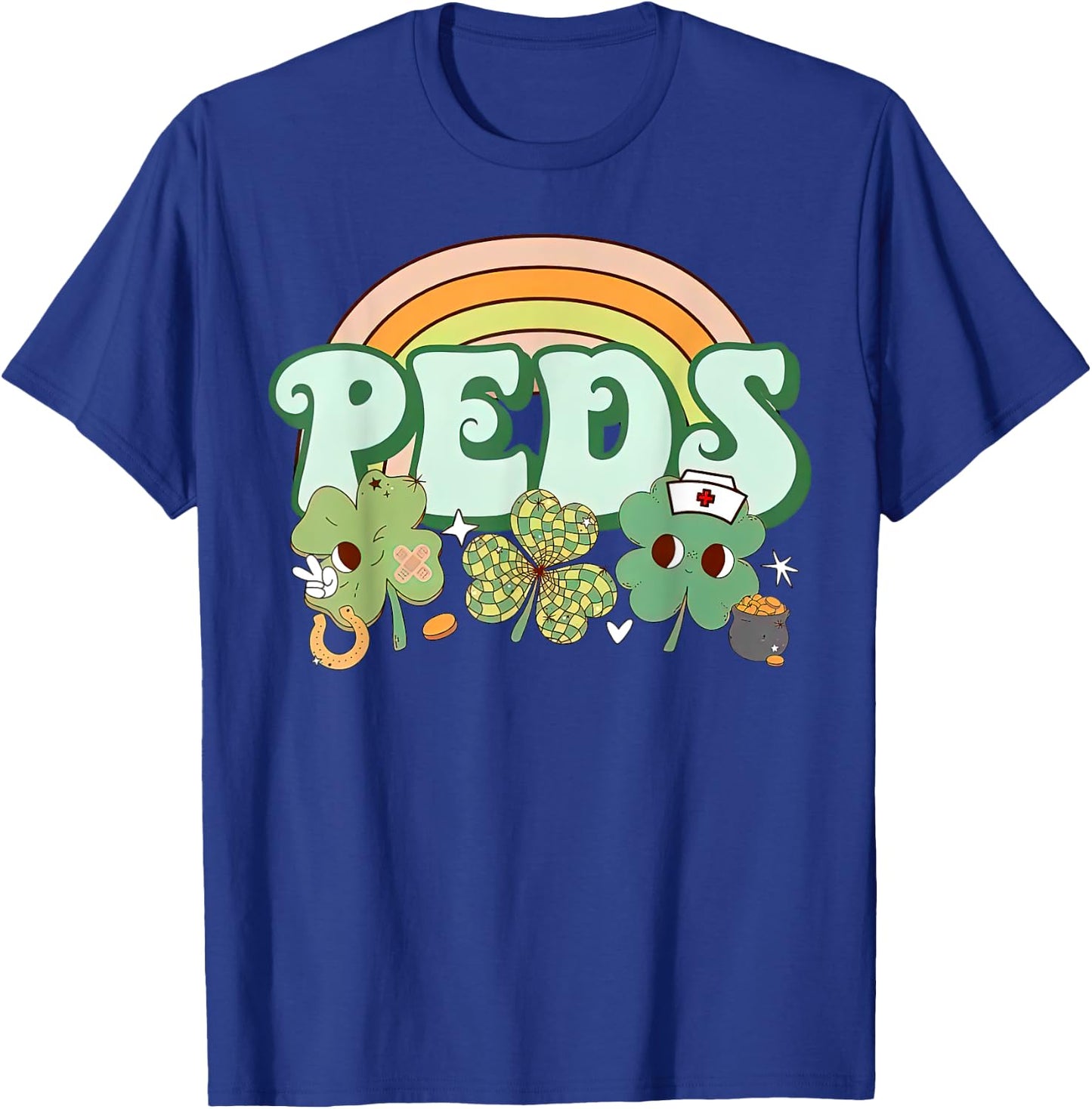 St. Patrick's Day Nurse Pediatrics Pride for Pediatric RNs T-Shirt - T-Shirt | Royal