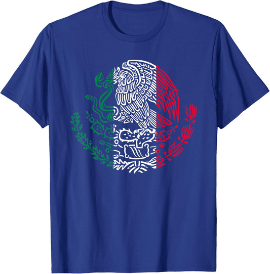 Mexican Eagle Mexico Flag T-Shirt - T-Shirt | Royal