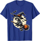 Raccoon Witch on Broom Halloween T-Shirt - T-Shirt | Royal