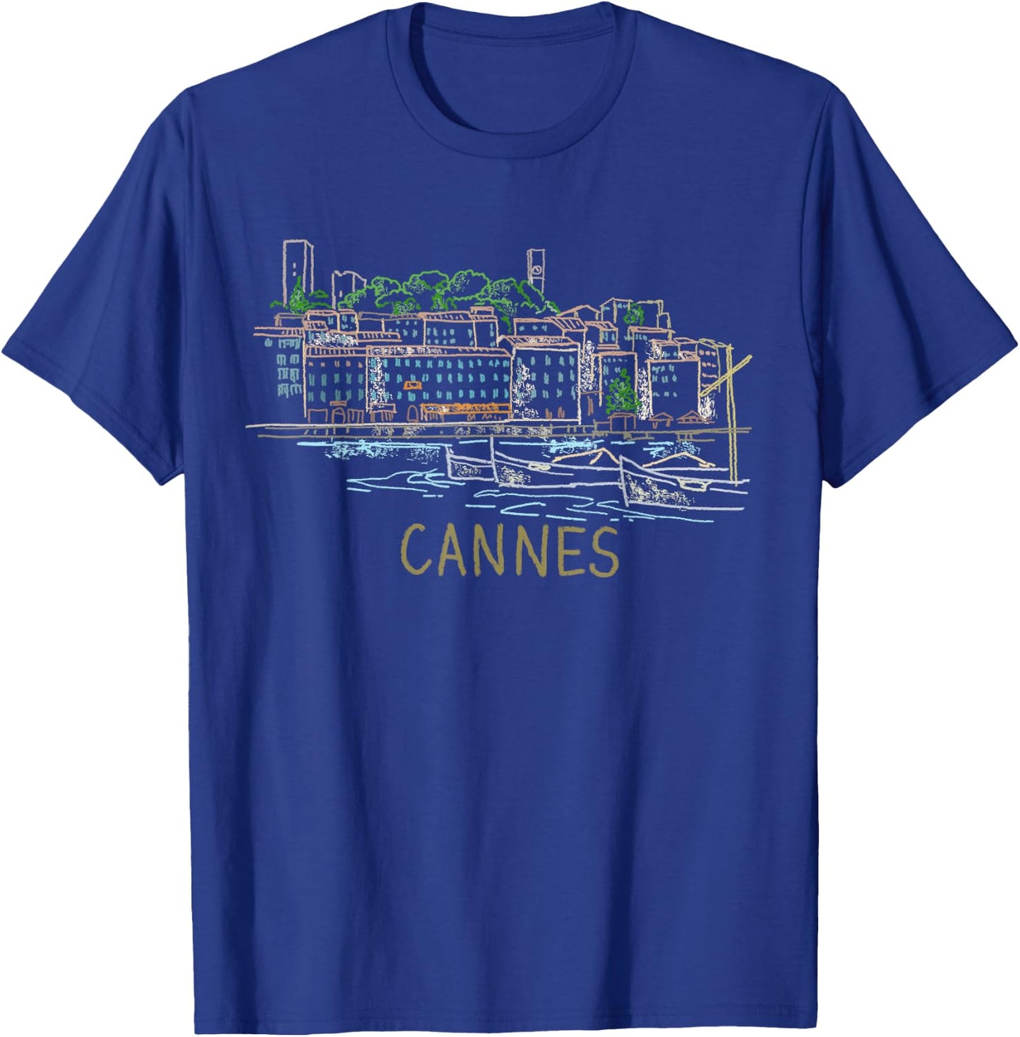 Cannes France Art Gift Men Women T-Shirt - T-Shirt | Royal