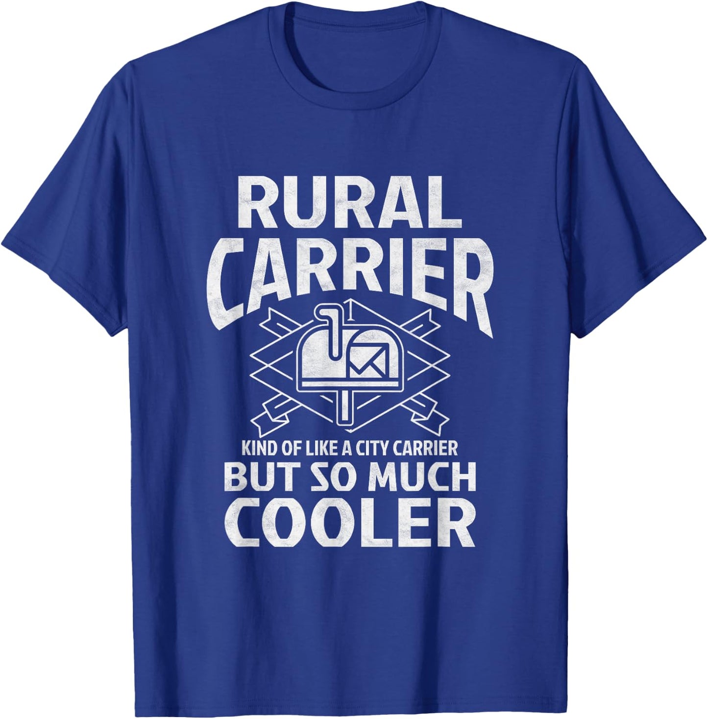 Funny Postman Mail Carrier Rural Carrier Letter Gift T-Shirt - T-Shirt | Royal