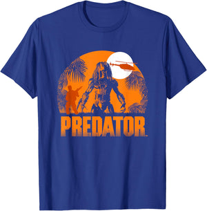 Predator Iconic Predator Haunt Silhouette Big Chest Poster T-Shirt - T-Shirt | Royal