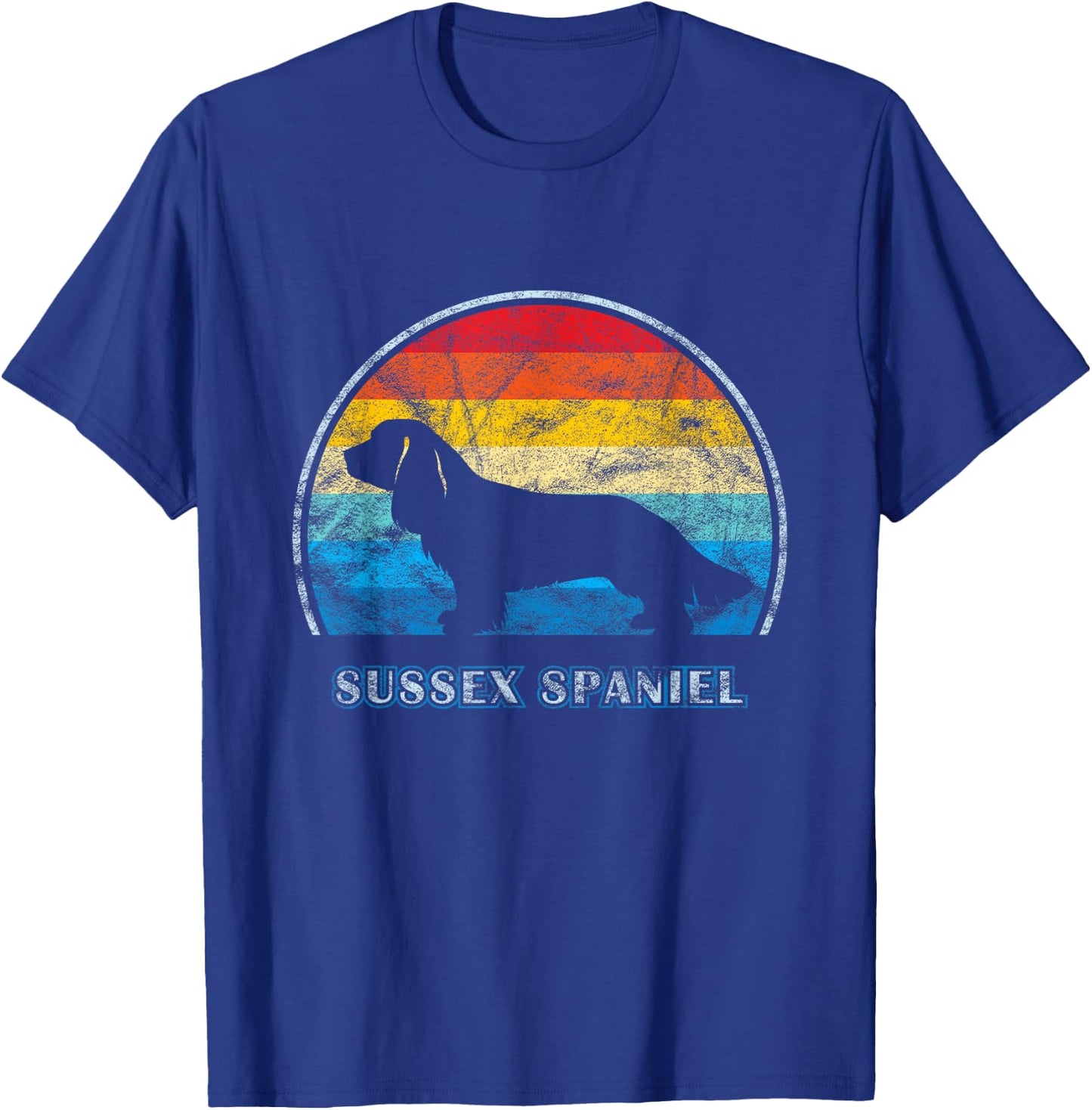 Sussex Spaniel Vintage Design Dog T-Shirt - T-Shirt | Royal