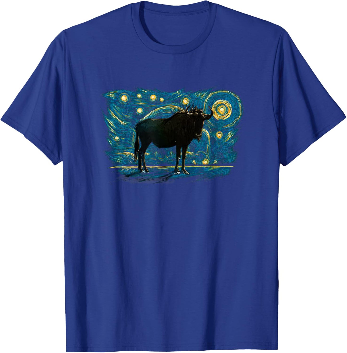 Retro Vintage Style Wildebeest T-Shirt - T-Shirt | Royal