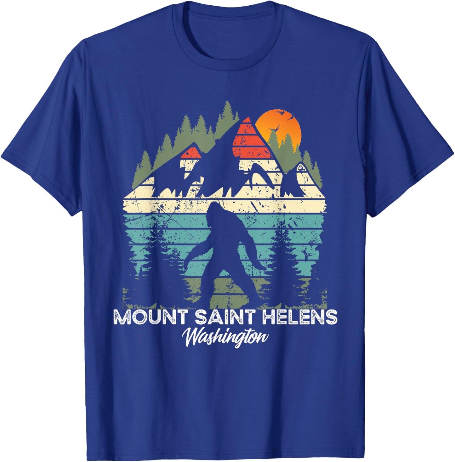 Mount Saint Helens Washington National Park Retro 80's T-Shirt - T-Shirt | Royal