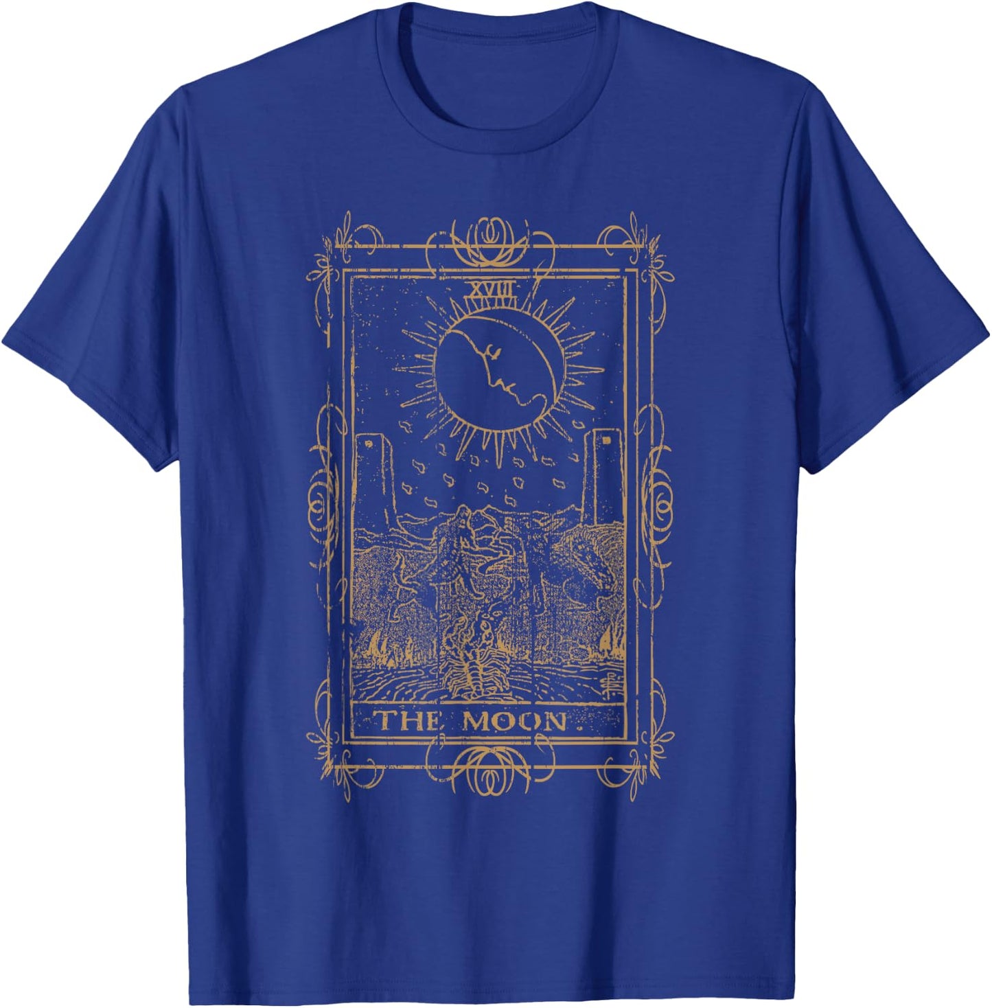 Goth Clothing Tarot Card The Moon Witchy Occult Clothes T-Shirt - T-Shirt | Royal