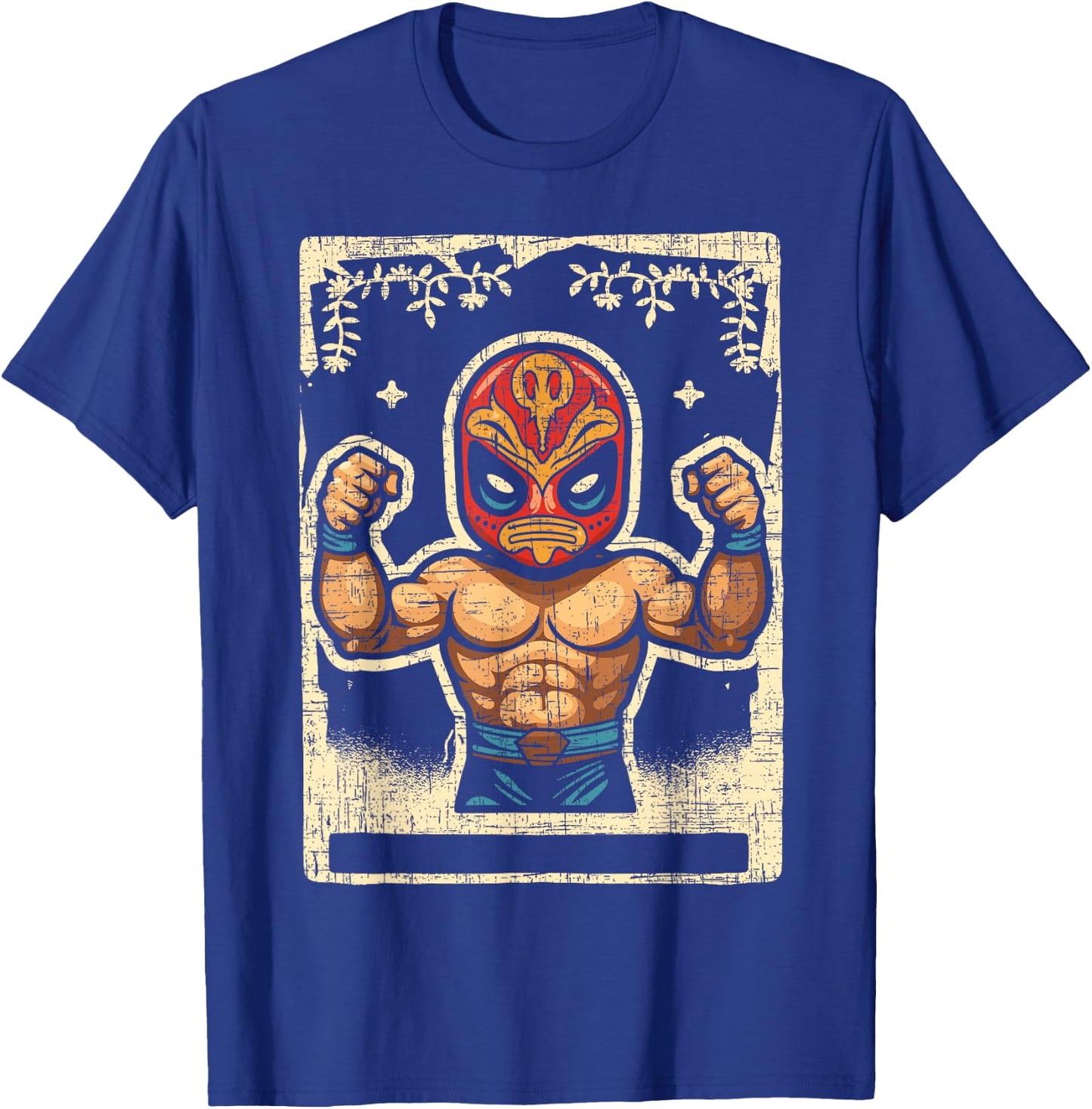 Lucha Libre Wrestler Mexican Wrestling Luchador T-Shirt - T-Shirt | Royal
