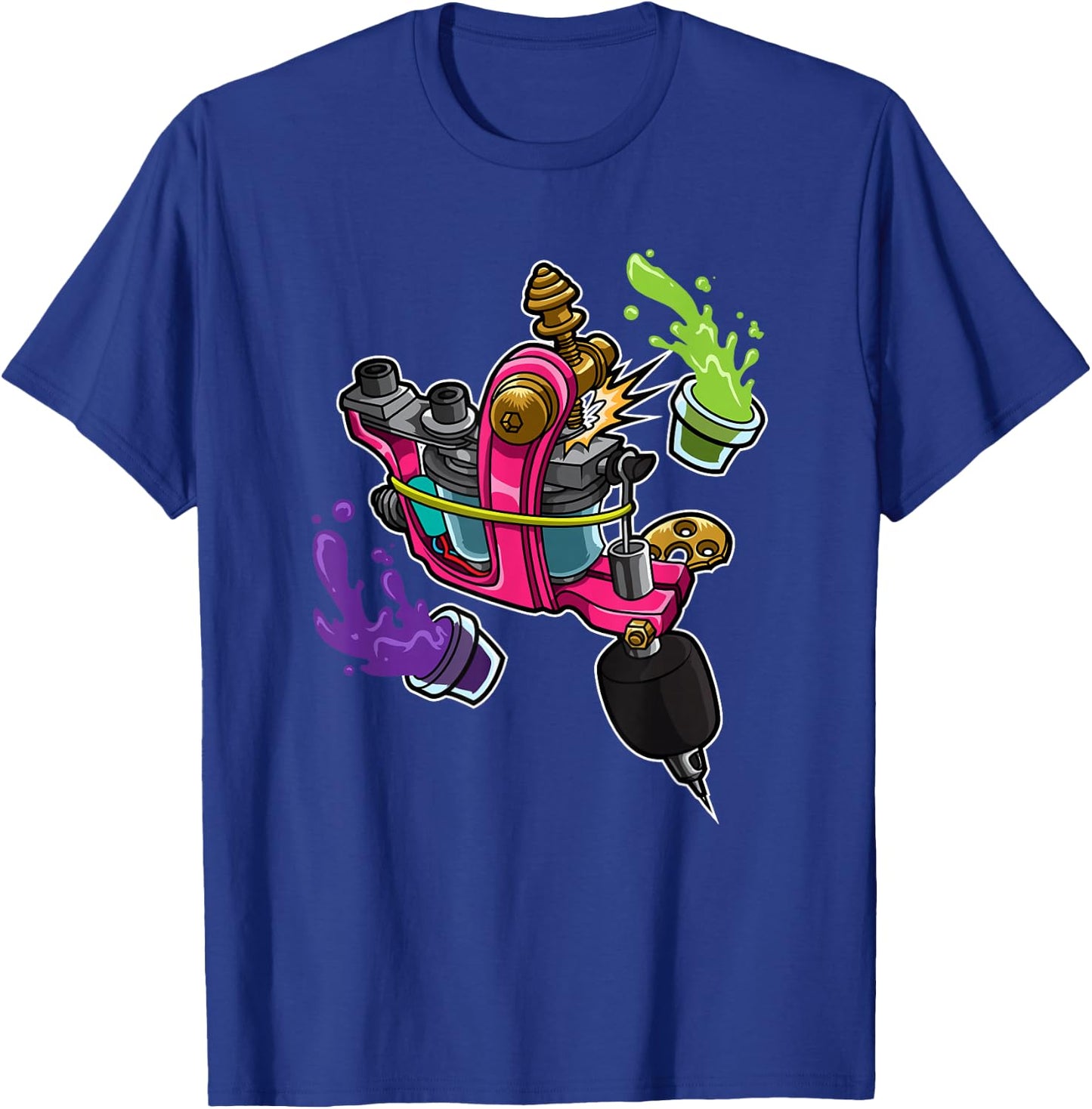 My Coil Loves Colour Tattoo Machine Tattoo Artist T-Shirt - T-Shirt | Royal