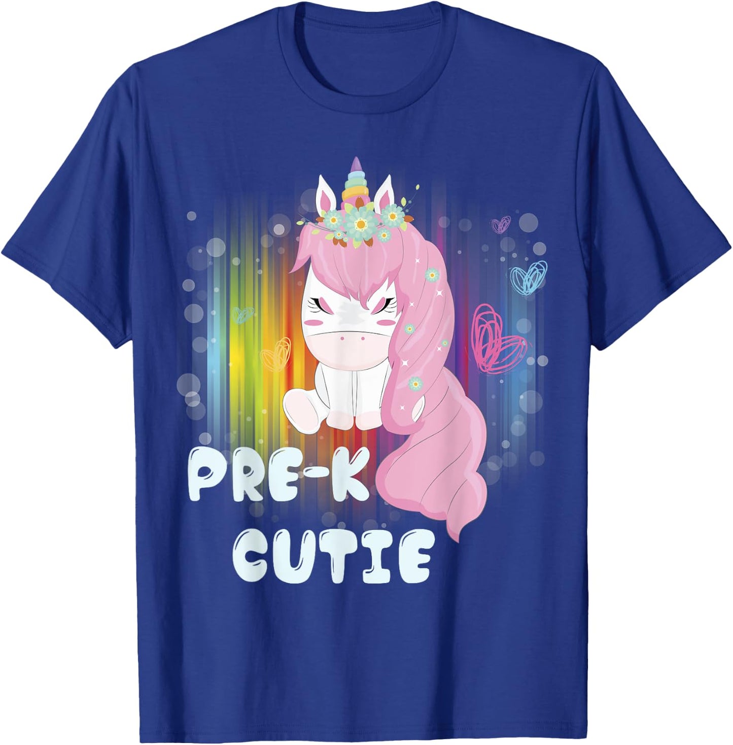First Day of PreSchool Unicorn Back to School Girls Kids T-Shirt - T-Shirt | Royal