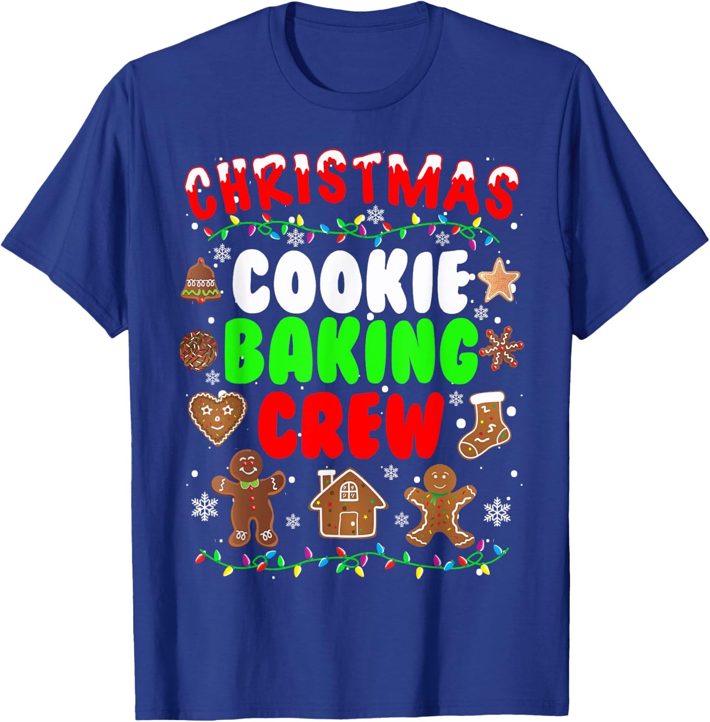 Christmas Cookie Baking Crew Funny X-mas Baker Baking Gifts T-Shirt - T-Shirt | Royal