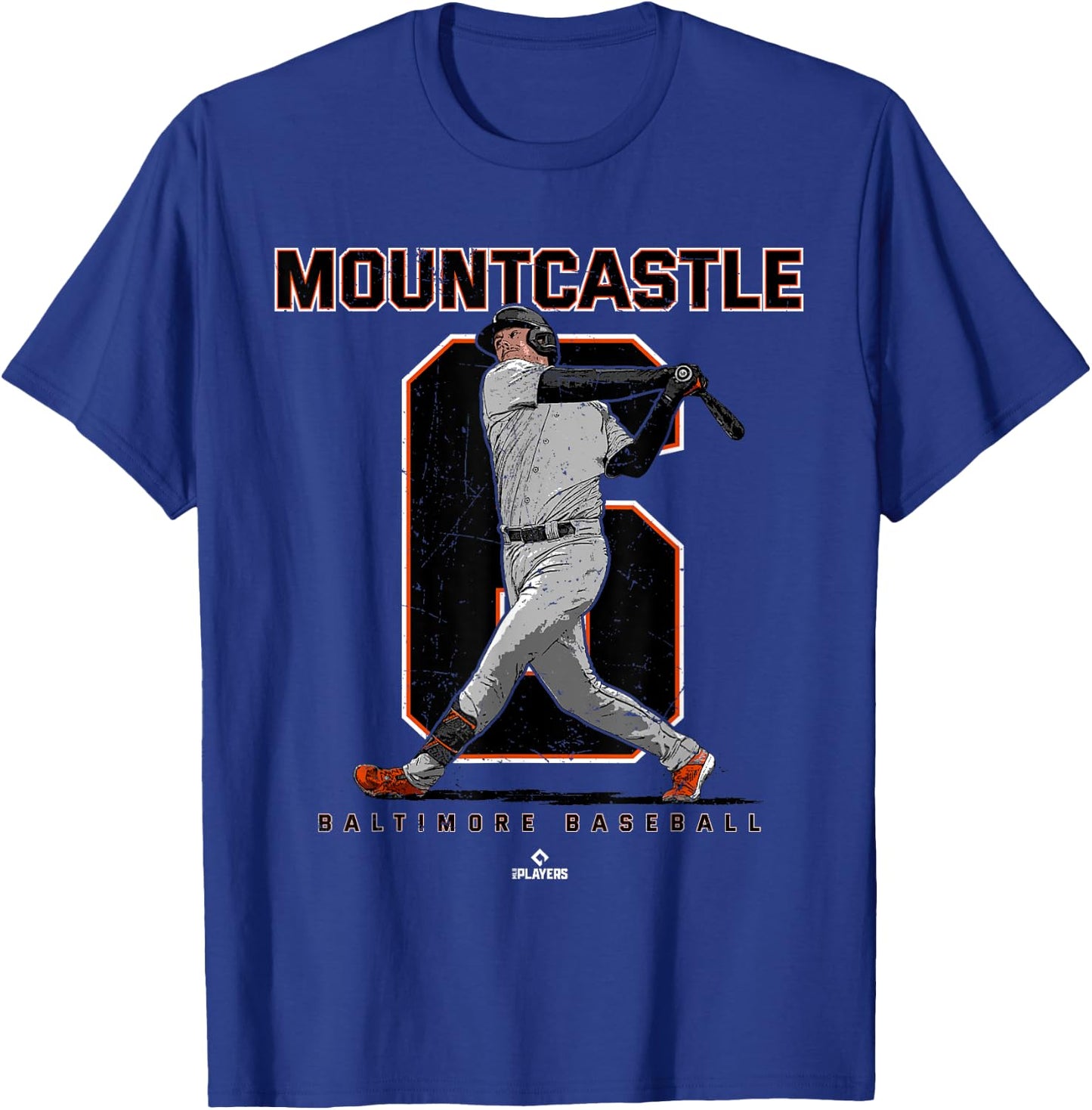 Number & Portrait Ryan Mountcastle Baltimore MLBPA T-Shirt - T-Shirt | Royal