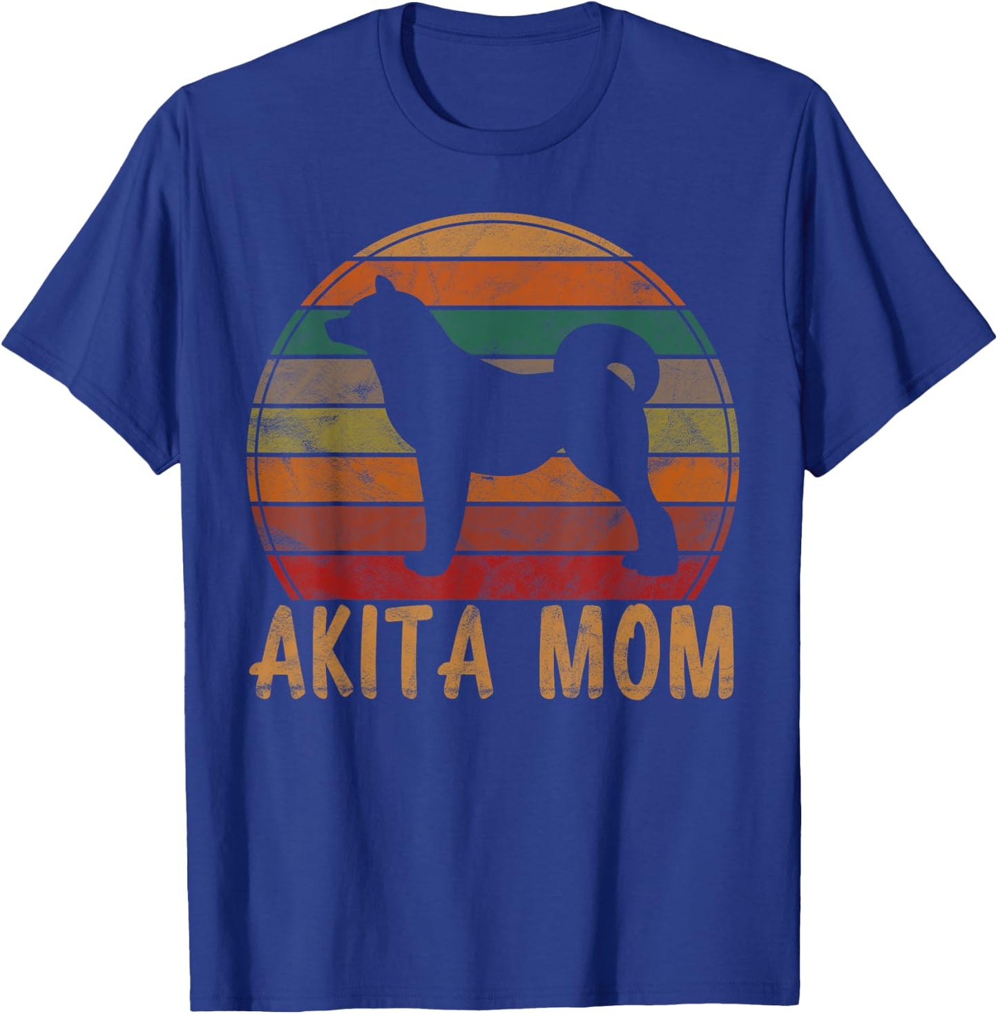 Retro Akita Mom Gift Akita Dog Owner Mother Pet Mama T-Shirt - T-Shirt | Royal