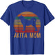 Retro Akita Mom Gift Akita Dog Owner Mother Pet Mama T-Shirt - T-Shirt | Royal