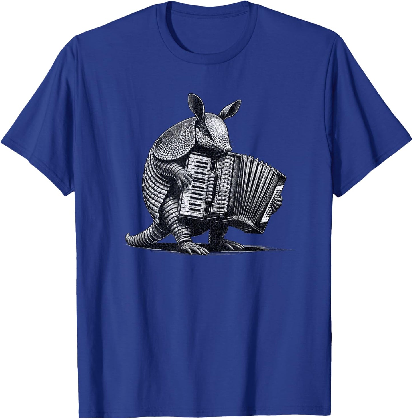Armadillo playing the accordion, Funny Animals, Musicians T-Shirt - T-Shirt | Royal