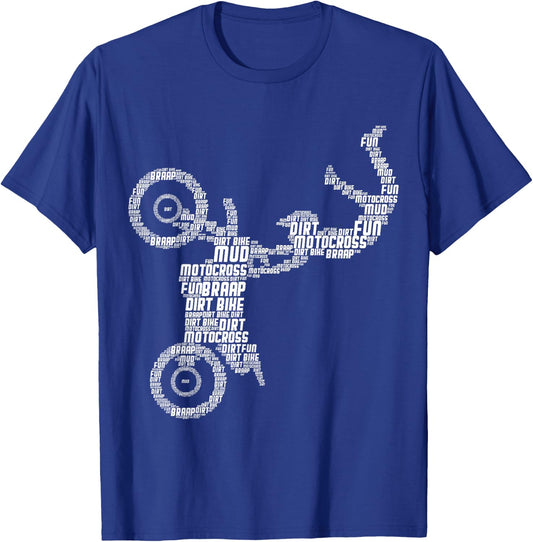 Motocross Enduro Supermoto Bike Dirt Biker Boys T-Shirt - T-Shirt | Royal
