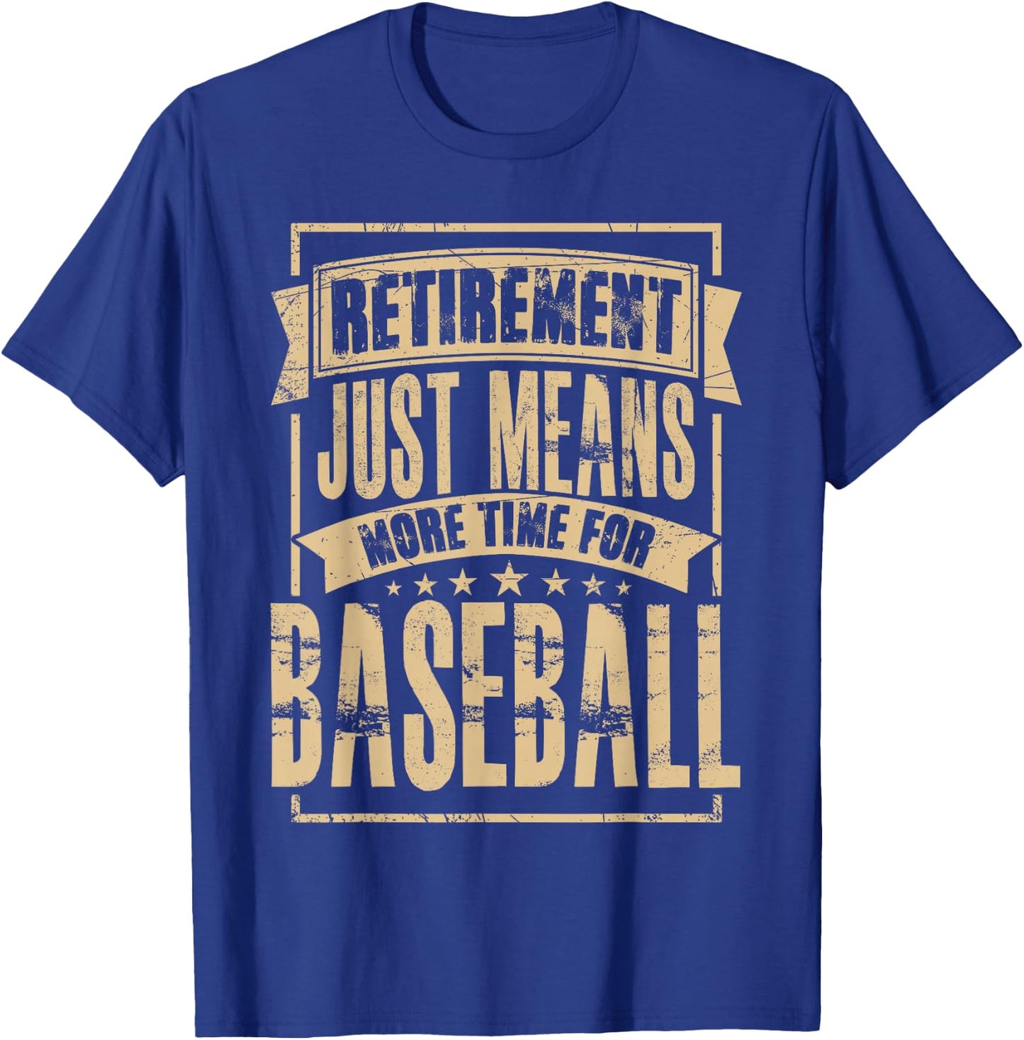 Baseball Player Pitcher Catcher Retired Retirement T-Shirt - T-Shirt | Royal