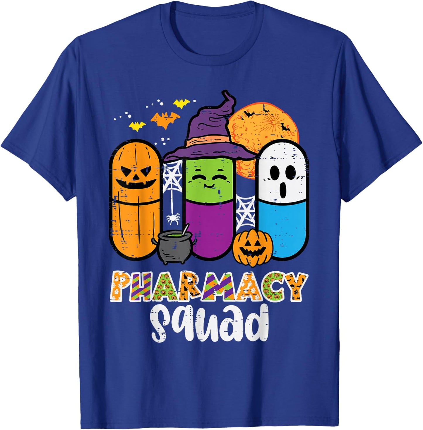 Halloween Pharmacy Squad PIlls Costume Pharmacist Women Men T-Shirt - T-Shirt | Royal
