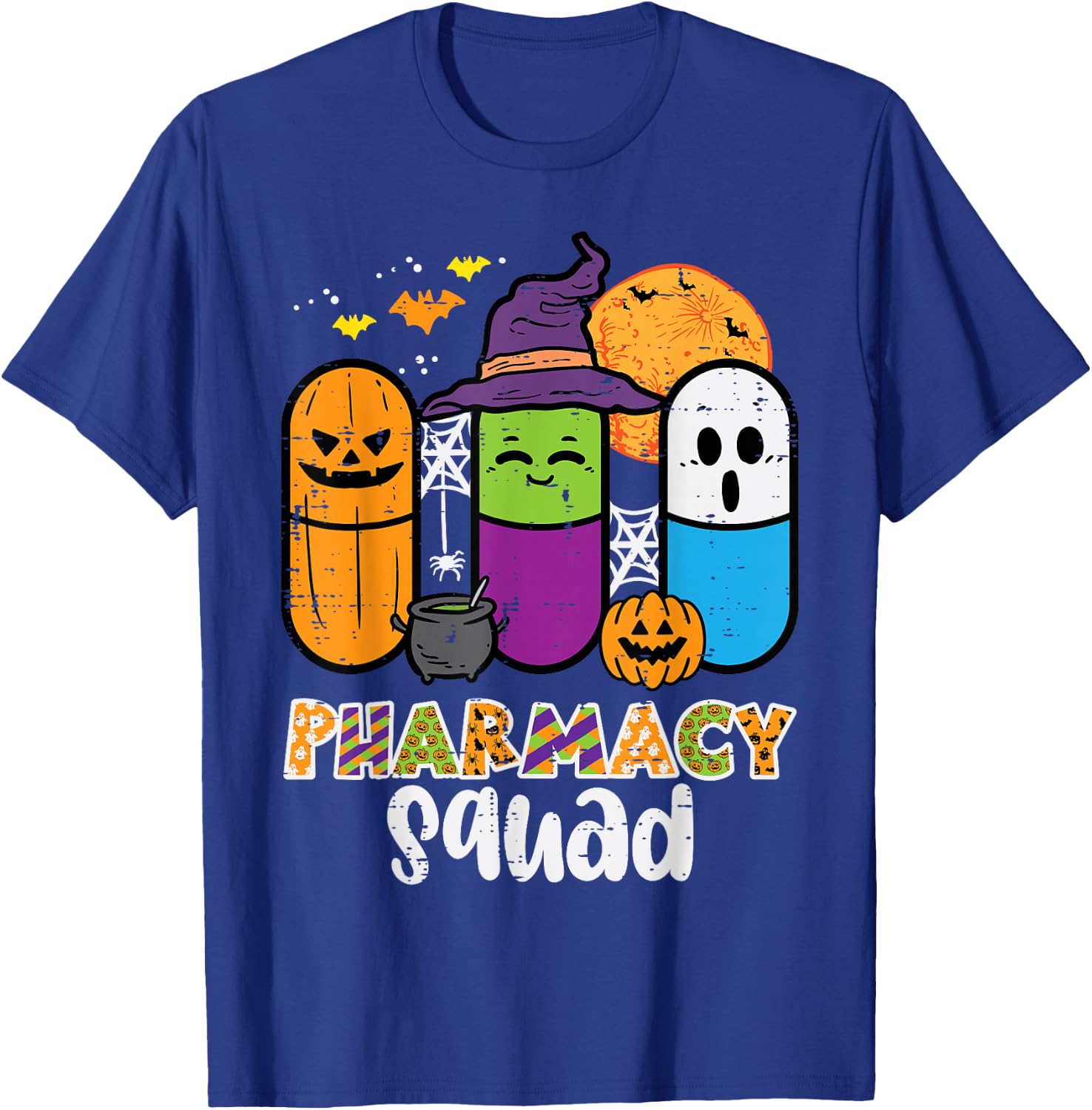Halloween Pharmacy Squad PIlls Costume Pharmacist Women Men T-Shirt - T-Shirt | Royal