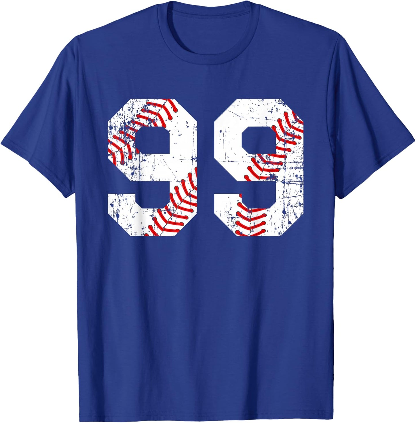 Vintage Baseball 99 Jersey Number T-Shirt - T-Shirt | Royal