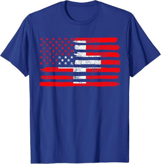 USA Switzerland Flag American Switzerland T-Shirt - T-Shirt | Royal