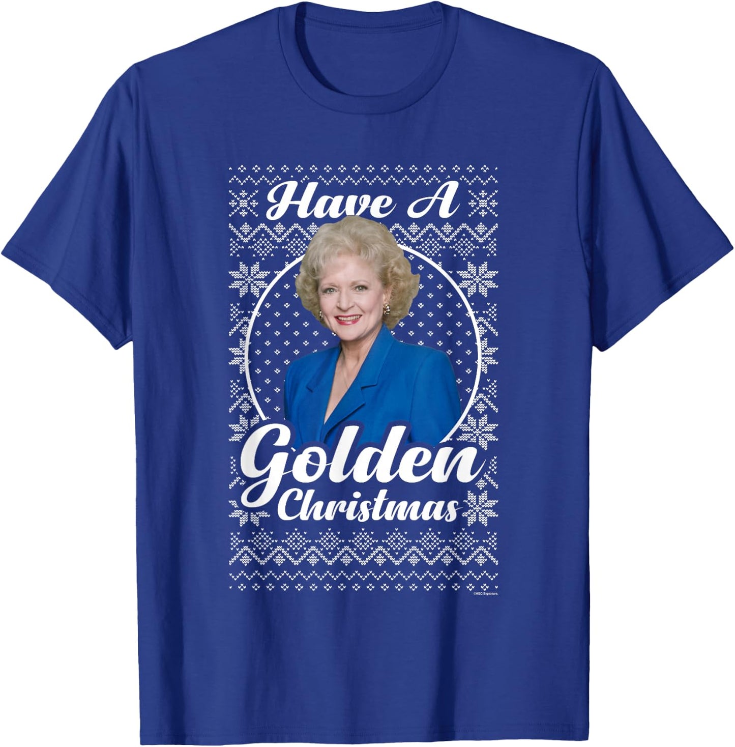 The Golden Girls Iconic Rose Have A Golden Christmas Logo T-Shirt - T-Shirt | Royal