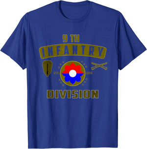 9th Infantry Division Military Veteran Father Day Christmas T-Shirt - T-Shirt | Royal