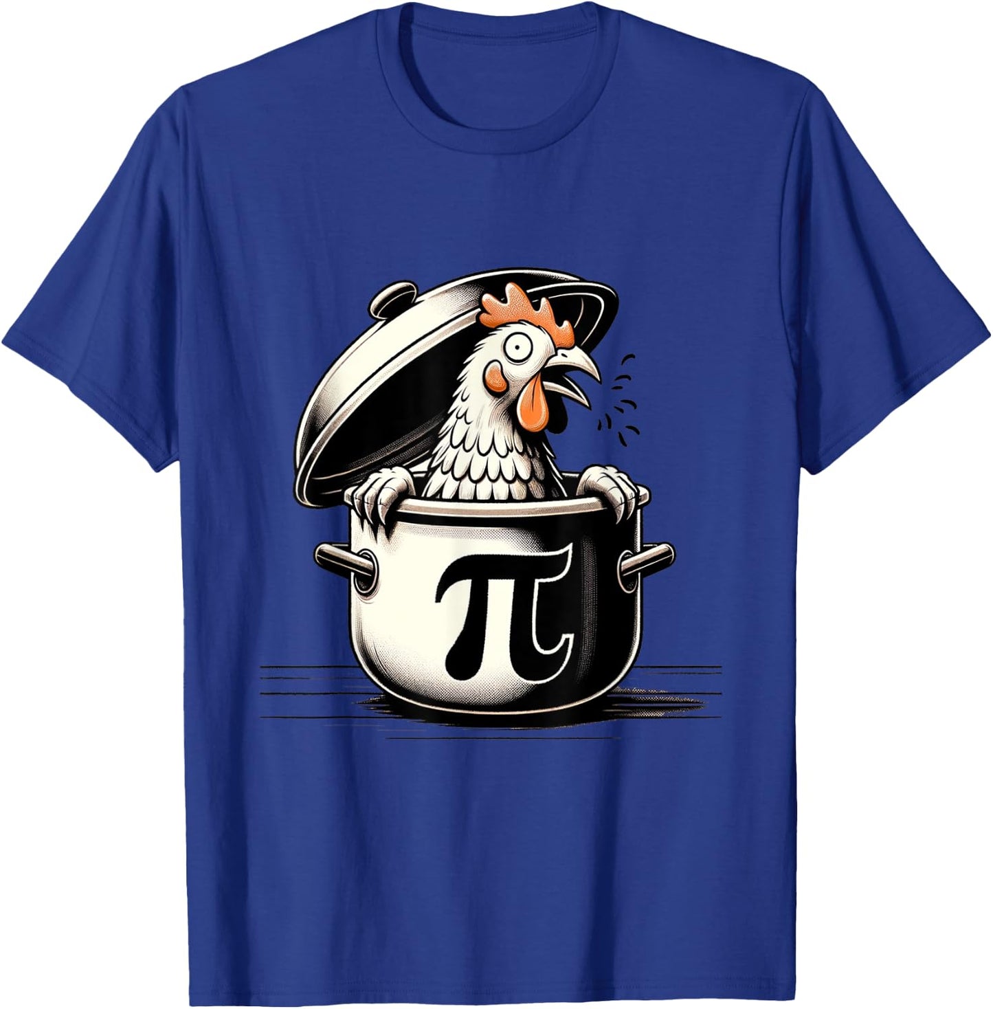 Chicken Pot Pi Funny 2024 Pi Day Math Teacher Men Women Kids T-Shirt - T-Shirt | Royal
