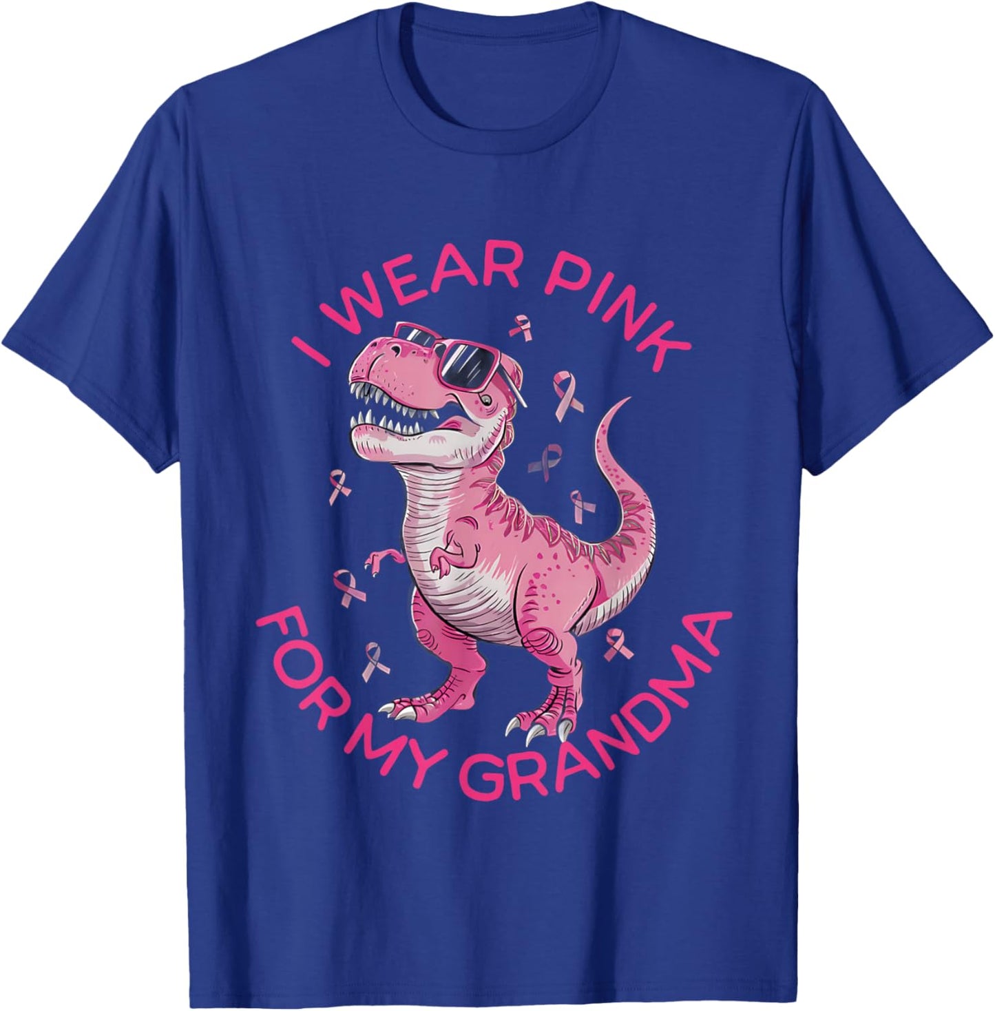 Kids Breast Cancer Awareness I Wear Pink For My Grandma T-Shirt - T-Shirt | Royal