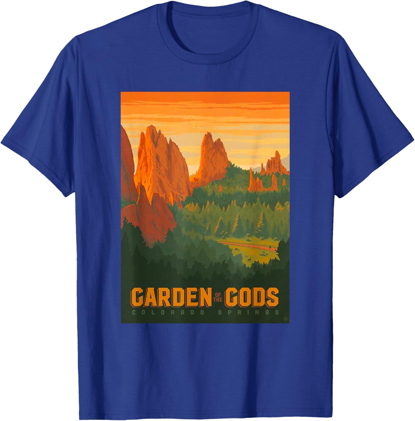 Colorado Springs Garden of The Gods Graphic Design T-Shirt - T-Shirt | Royal