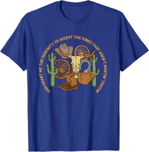 Cowboy Rootin Tootin God Grant Me The Serenity Country T-Shirt - T-Shirt | Royal