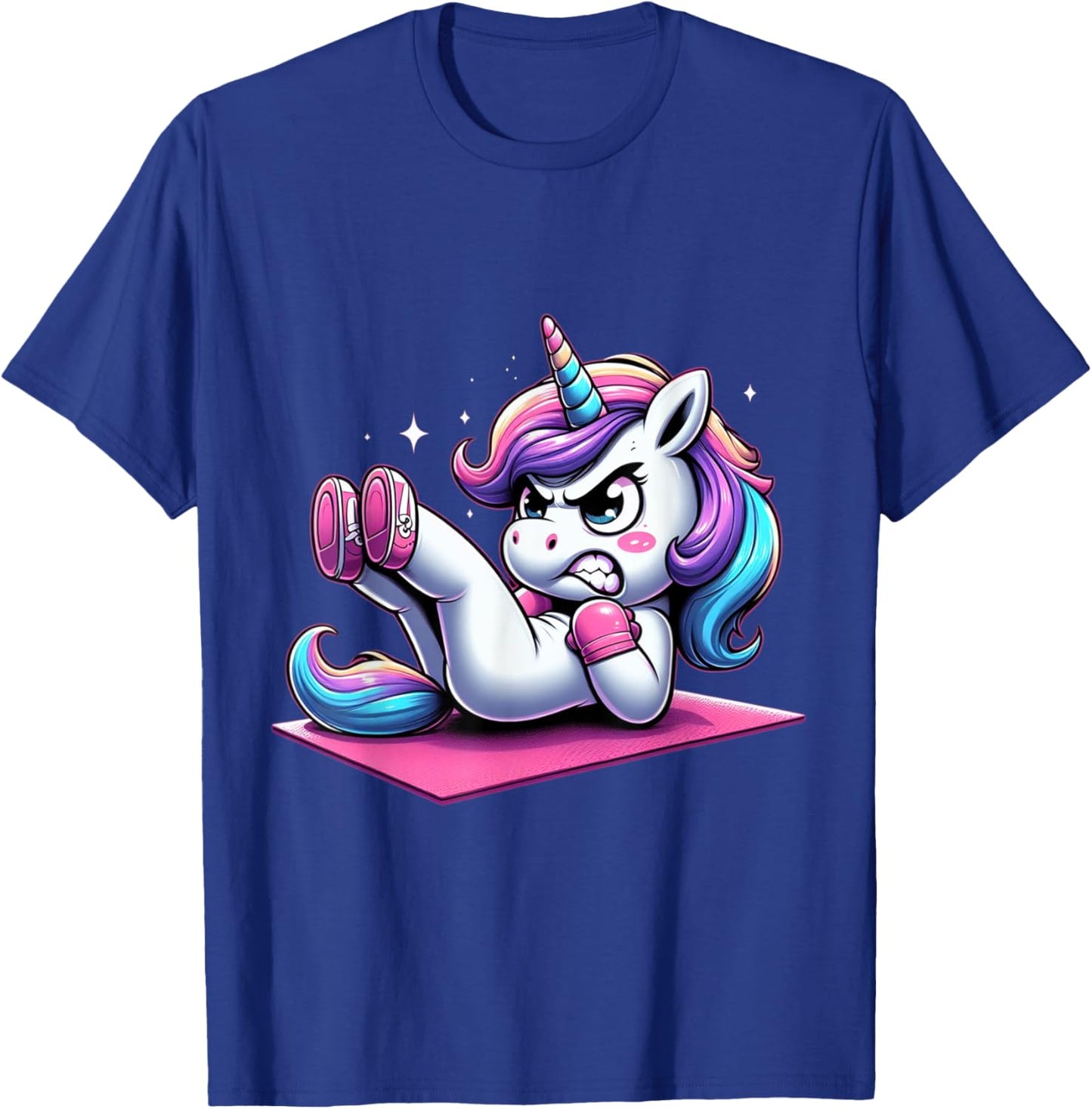 Unicorn Crunches Fitness Gym Boys Girls Men Women Kids T-Shirt - T-Shirt | Royal