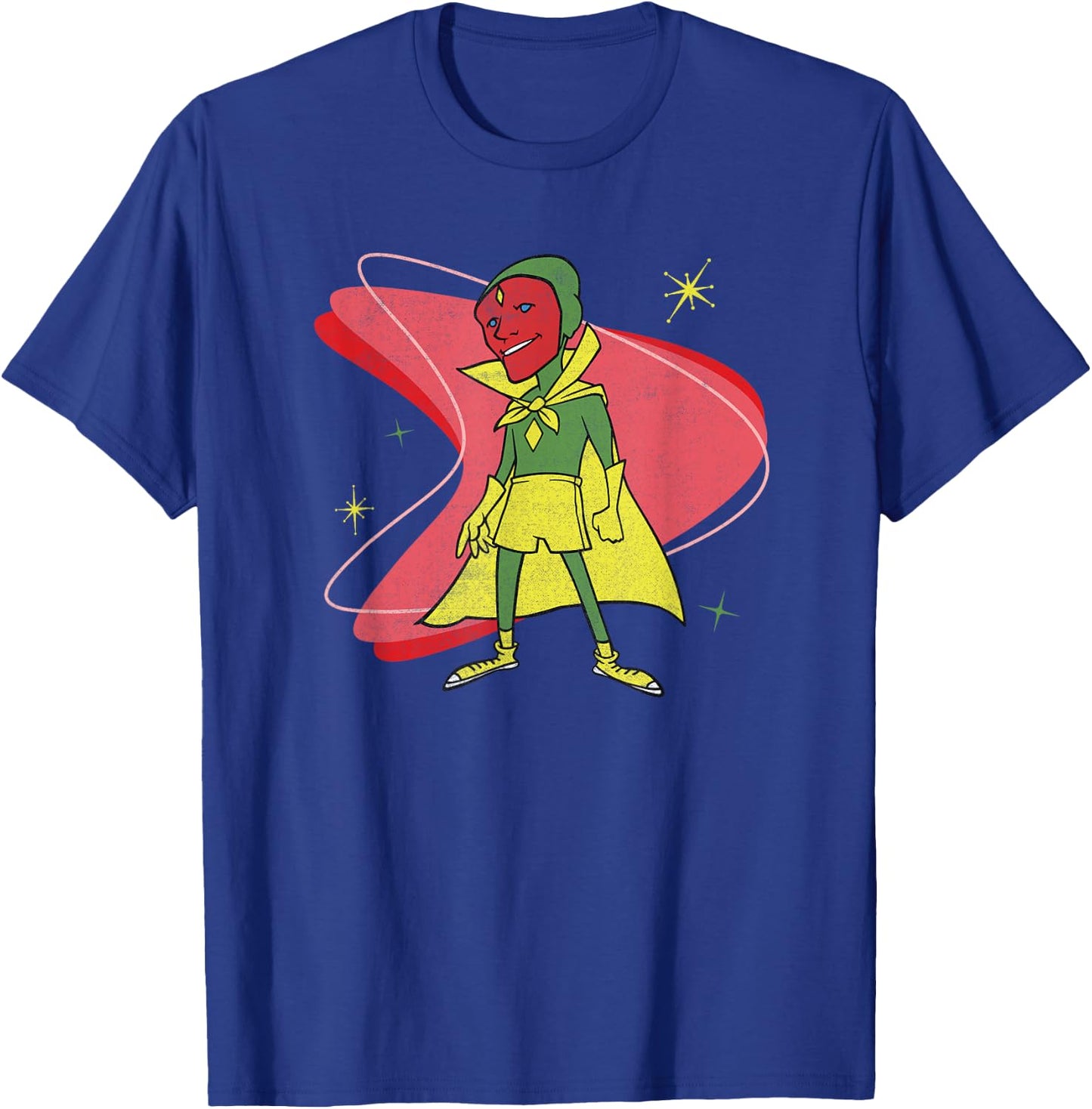 Marvel WandaVision Vision 50s Retro T-Shirt - T-Shirt | Royal