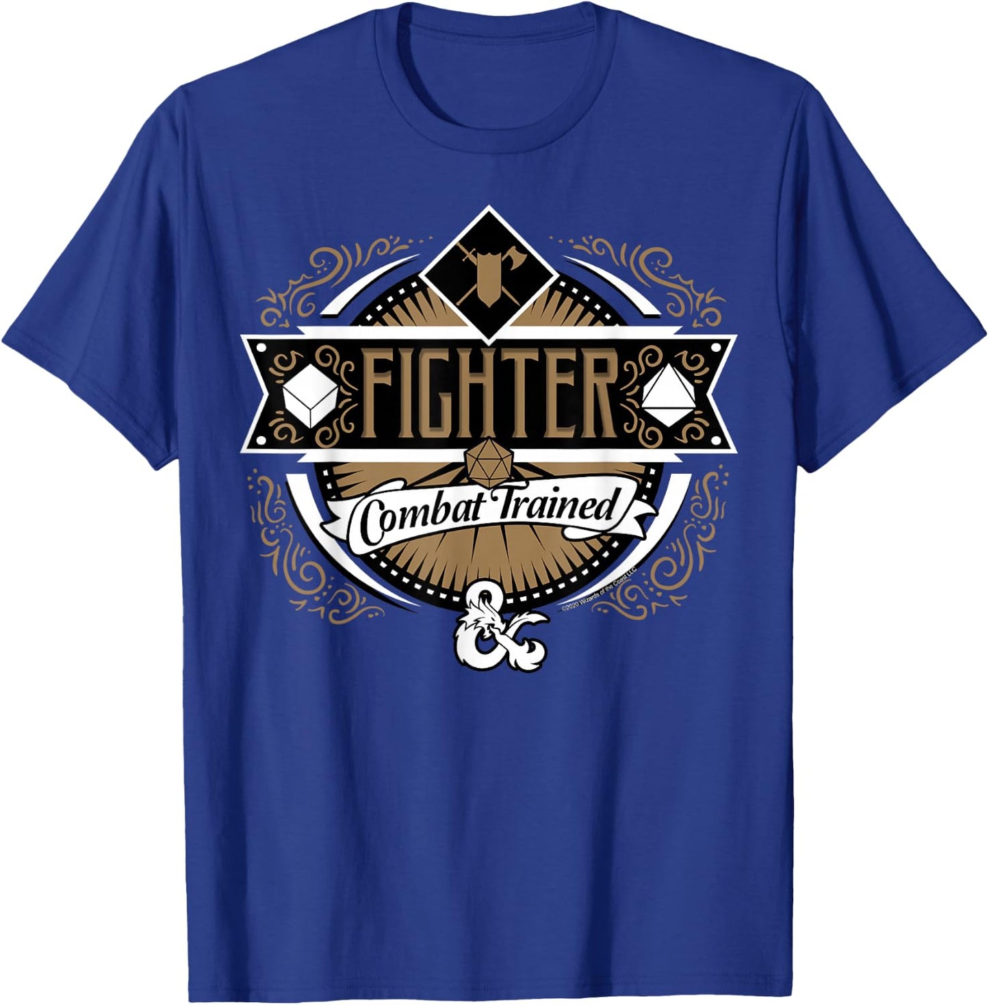 Dungeons & Dragons Fighter Combat Trained T-Shirt - T-Shirt | Royal