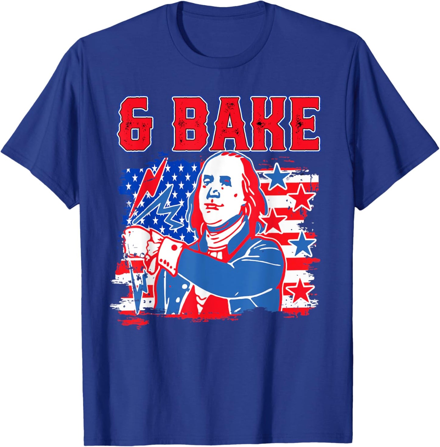 Shake & Bake 4th Of July George Washington Benjamin Franklin T-Shirt - T-Shirt | Royal