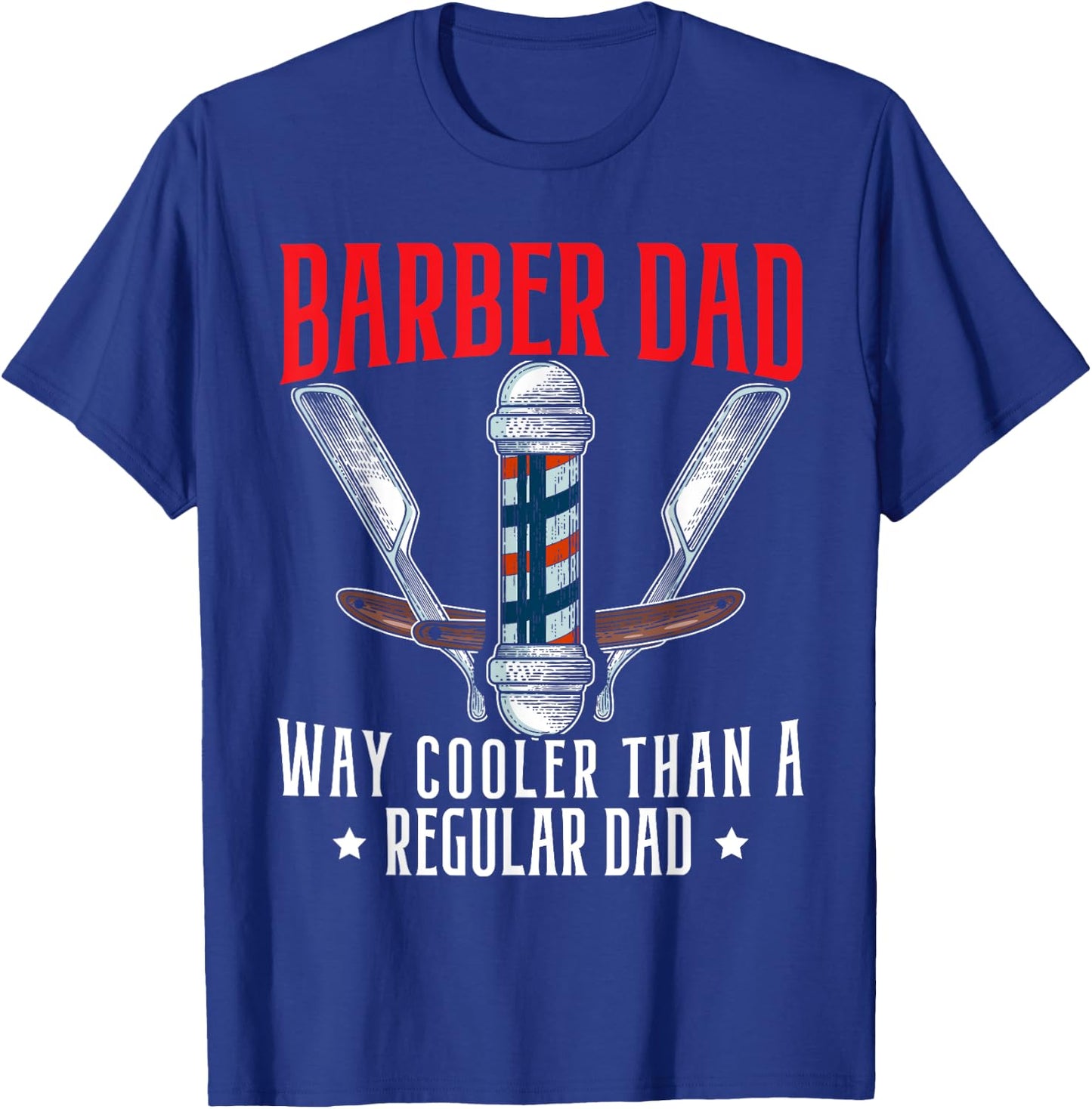 Barbier Dad Father's Day Haircut Barbershop Bester Daddy T-Shirt - T-Shirt | Royal