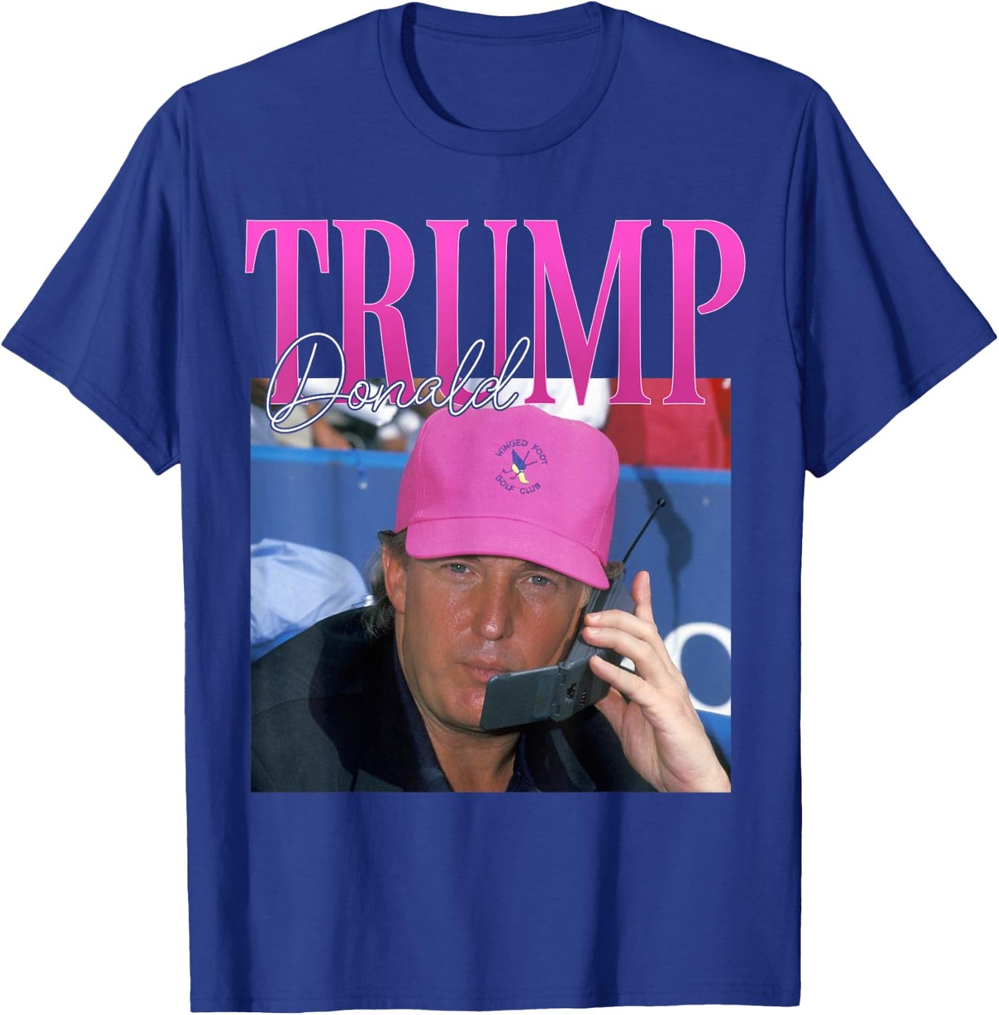 Funny Donald Trump Miss Me Yet Y2K Vintage 90s Trump Pink T-Shirt - T-Shirt | Royal