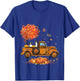 Border Collie Pumpkins Truck Autumn Leaf Fall thanksgiving T-Shirt - T-Shirt | Royal