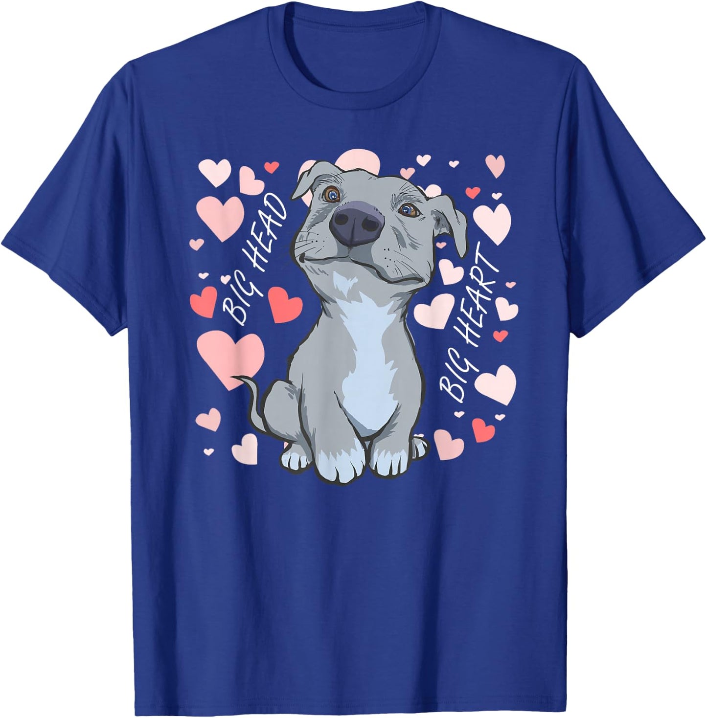 Big Heart Pitbull Valentine Pibble Mum Dog Mom Gift T-Shirt - T-Shirt | Royal