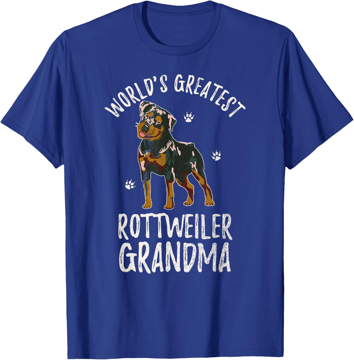 World's Greatest Rottweiler Grandma Funny Rottie Puppy Lover T-Shirt - T-Shirt | Royal