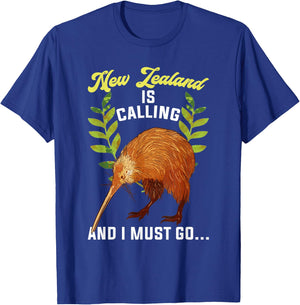 New Zealand Is Calling And I Must Go New Zealand T-Shirt - T-Shirt | Royal