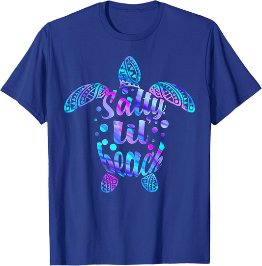 Salty Lil Beach Turtle T-Shirt - T-Shirt | Royal