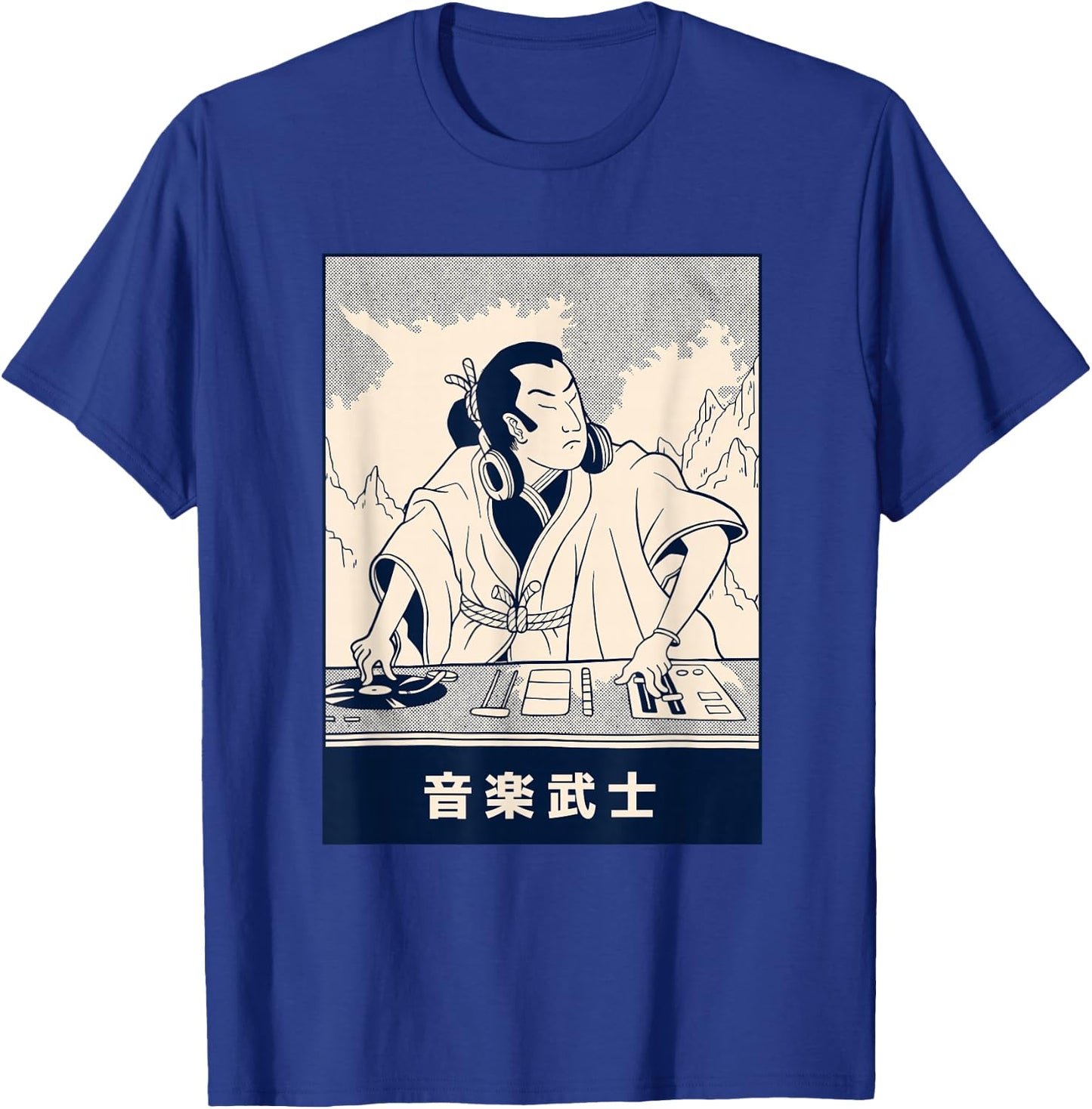 Japanese Samurai DJ Disco T-Shirt - T-Shirt | Royal