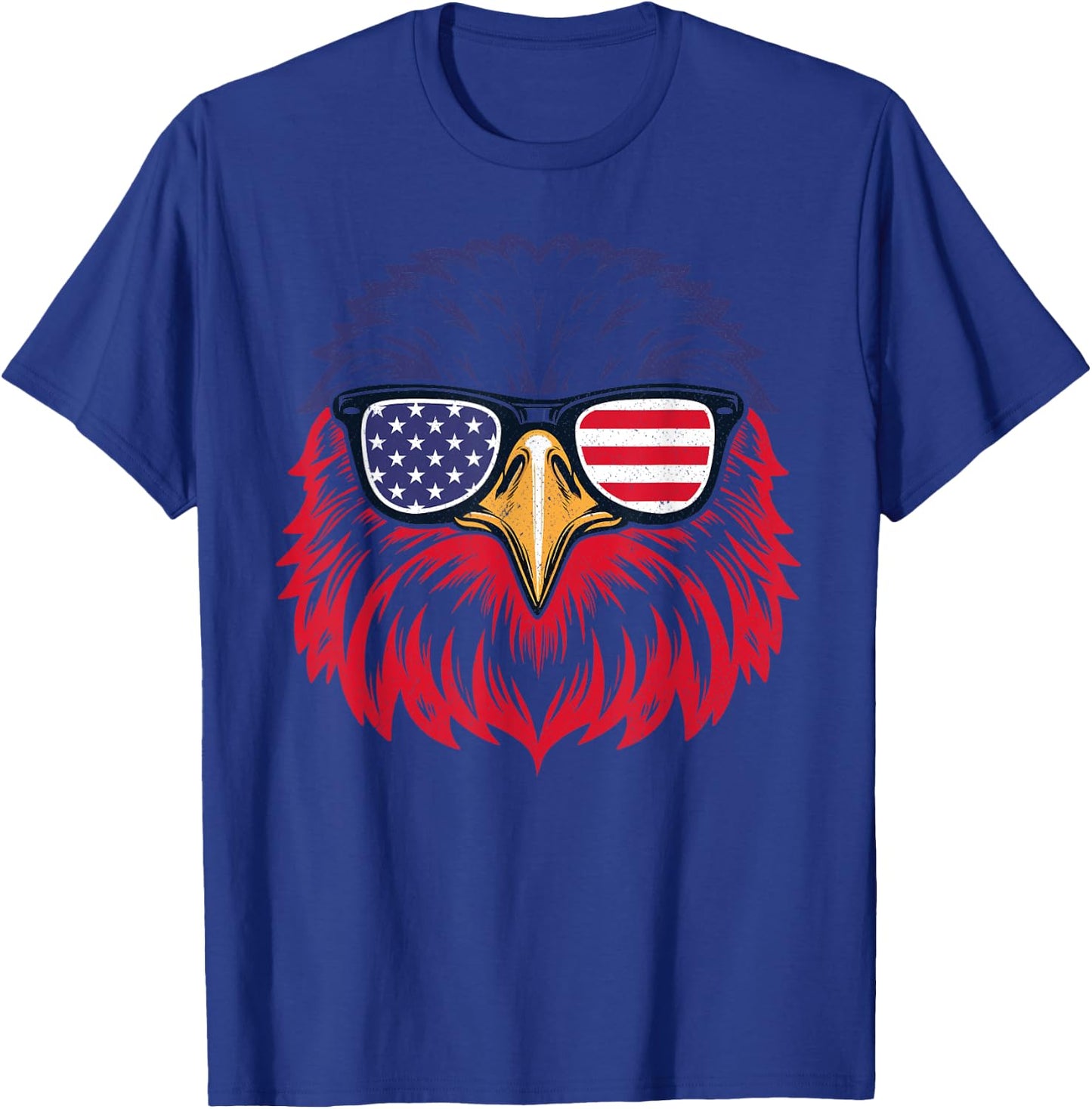 Patriotic Eagle Funny 4th of July US American Flag Men Women T-Shirt - T-Shirt | Royal