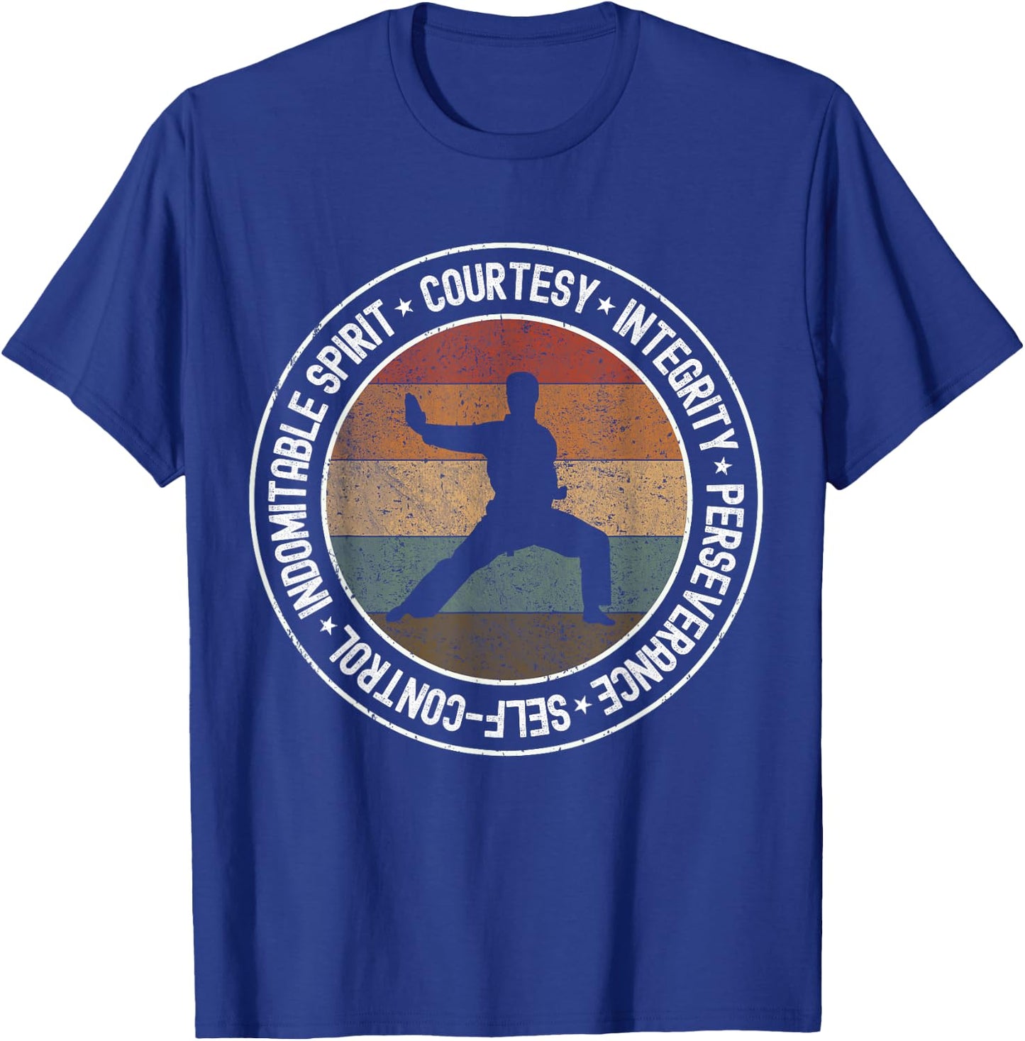 Taekwondo Karate 5 Tenets Martial Arts Uniform Kids T-Shirt - T-Shirt | Royal